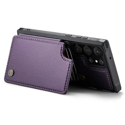 CASEME C22 Series for Samsung Galaxy S22 Ultra 5G Case Litchi Texture Card Slots Protective Cover