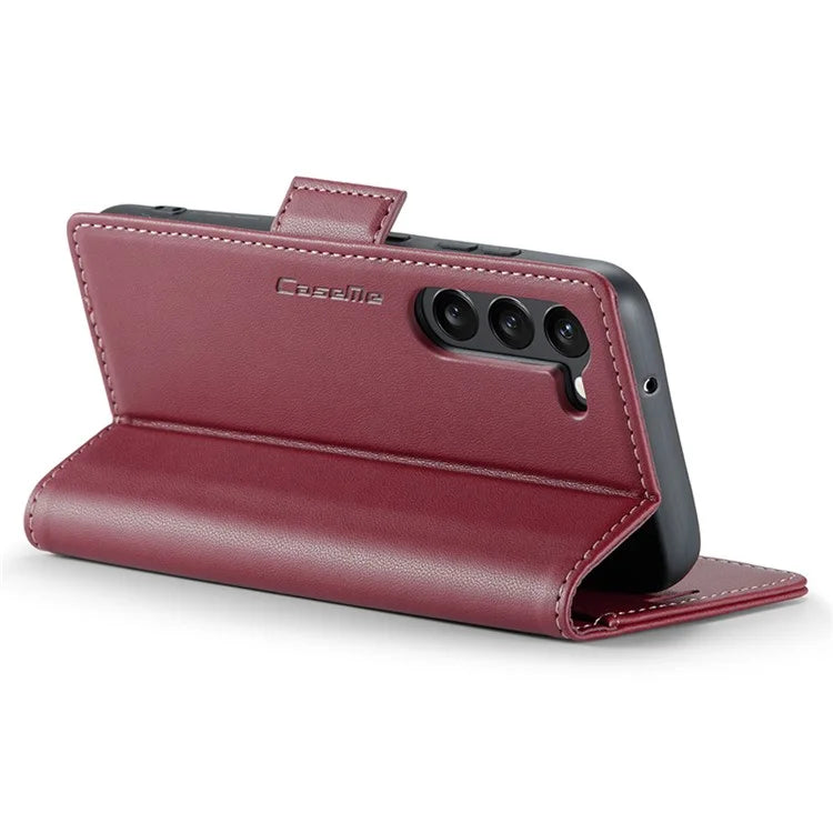CASEME 023 Series For Samsung Galaxy S24 Case PU Leather RFID Blocking Smart Phone Protector
