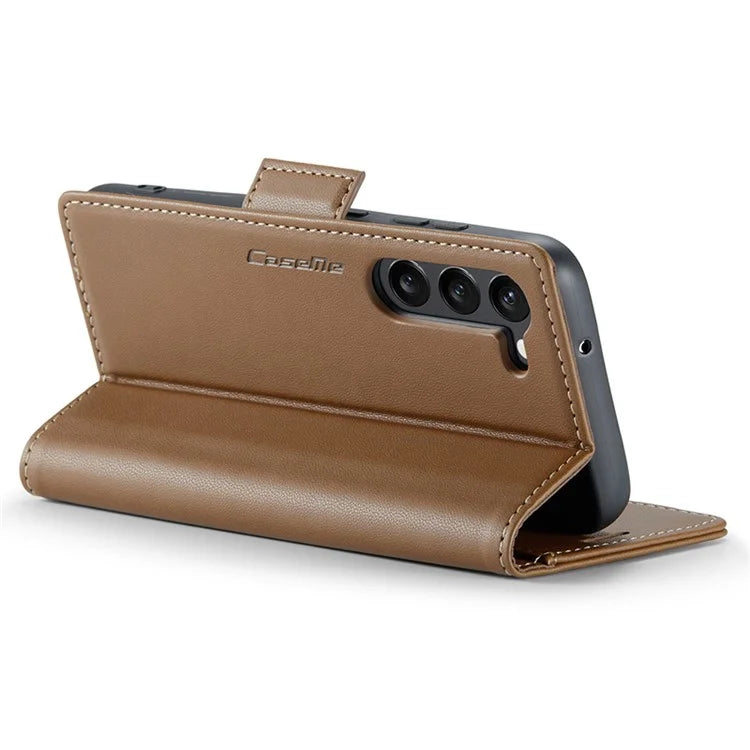 CASEME 023 Series For Samsung Galaxy S24 Case PU Leather RFID Blocking Smart Phone Protector