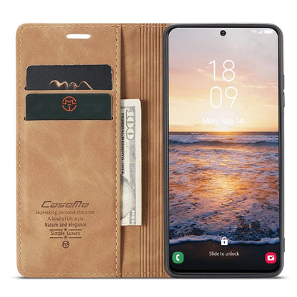 CASEME 013 Series For Samsung Galaxy S24+ Case PU Leather Wallet Mobile Phone Protector