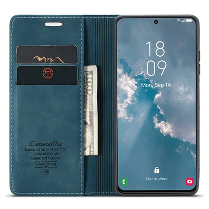 CASEME 013 Series For Samsung Galaxy S24 Case Anti-drop PU Leather Stand Cellphone Protector