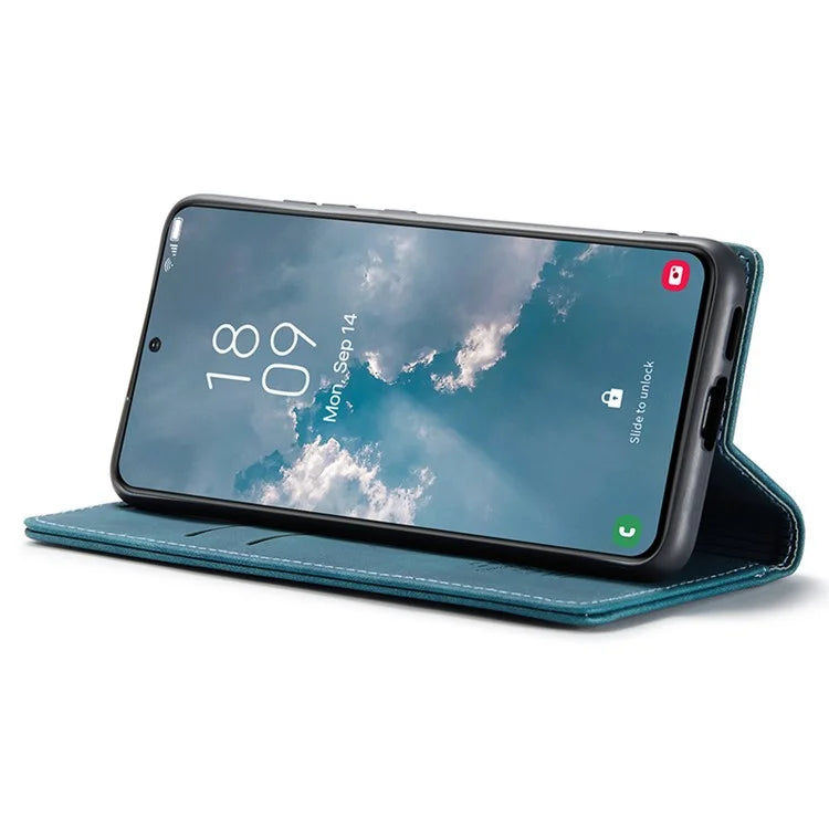 CASEME 013 Series For Samsung Galaxy S24 Case Anti-drop PU Leather Stand Cellphone Protector
