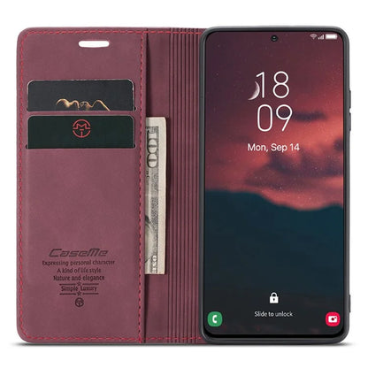 CASEME 013 Series For Samsung Galaxy S24 Case Anti-drop PU Leather Stand Cellphone Protector