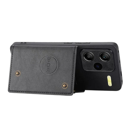 For Xiaomi Redmi Note 13 Pro+ 5G Case Kickstand Leather Coated TPU Phone Cover with Card Holder