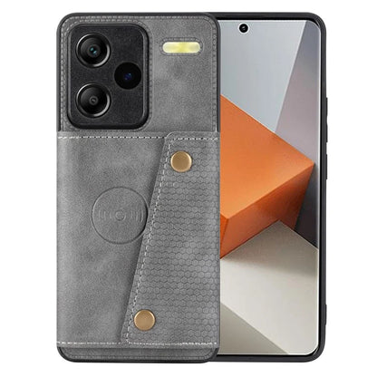 For Xiaomi Redmi Note 13 Pro+ 5G Case Kickstand Leather Coated TPU Phone Cover with Card Holder