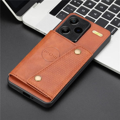 For Xiaomi Redmi Note 13 Pro+ 5G Case Kickstand Leather Coated TPU Phone Cover with Card Holder