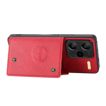 For Xiaomi Redmi Note 13 Pro+ 5G Case Kickstand Leather Coated TPU Phone Cover with Card Holder