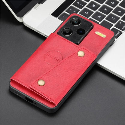 For Xiaomi Redmi Note 13 Pro+ 5G Case Kickstand Leather Coated TPU Phone Cover with Card Holder