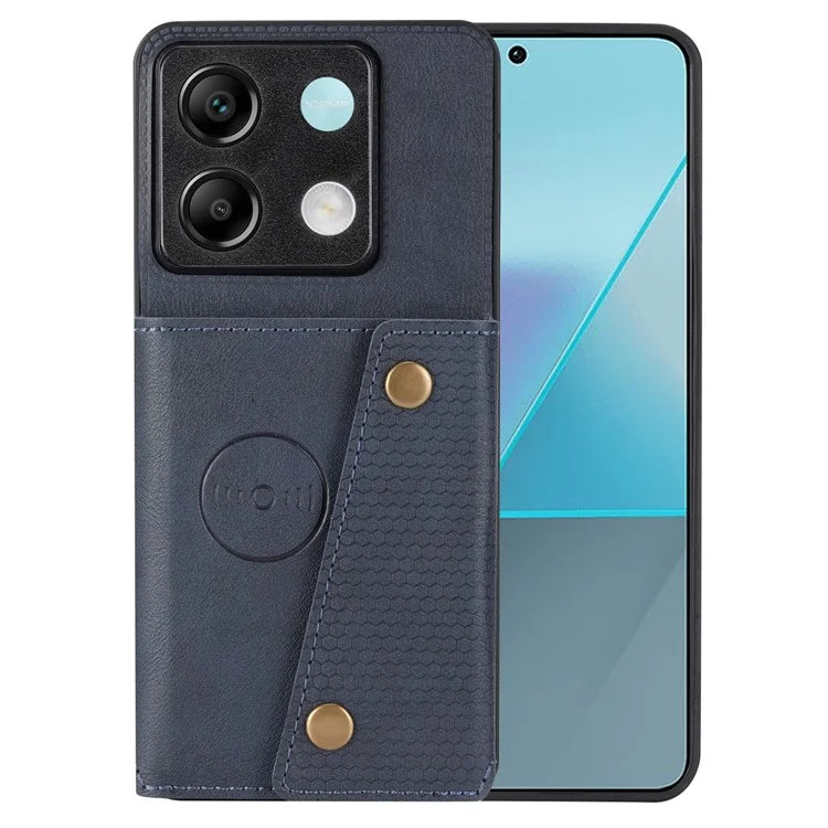 For Xiaomi Redmi Note 13 Pro 5G / Poco X6 5G Case PU Leather+TPU Phone Cover with Card Holder