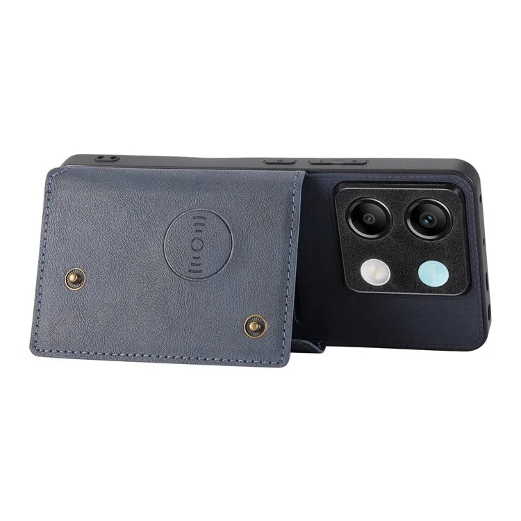 For Xiaomi Redmi Note 13 Pro 5G / Poco X6 5G Case PU Leather+TPU Phone Cover with Card Holder