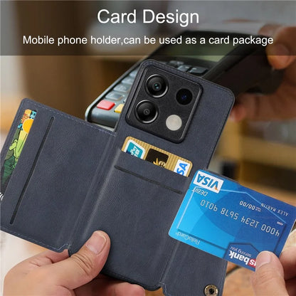 For Xiaomi Redmi Note 13 Pro 5G / Poco X6 5G Case PU Leather+TPU Phone Cover with Card Holder