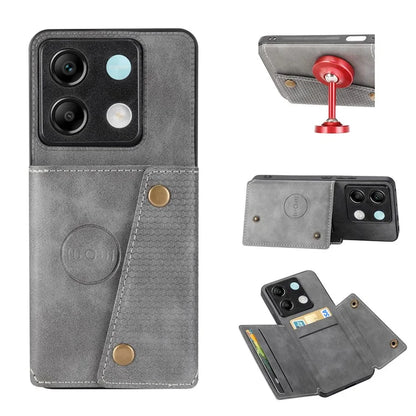 For Xiaomi Redmi Note 13 Pro 5G / Poco X6 5G Case PU Leather+TPU Phone Cover with Card Holder