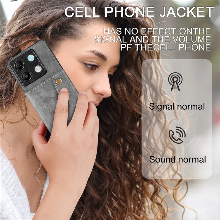 For Xiaomi Redmi Note 13 Pro 5G / Poco X6 5G Case PU Leather+TPU Phone Cover with Card Holder