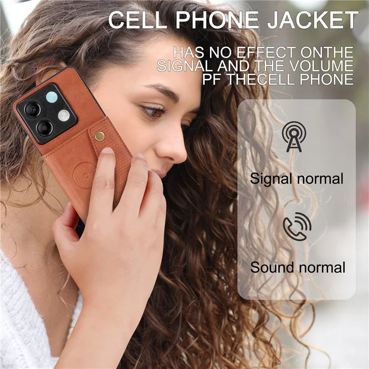 For Xiaomi Redmi Note 13 Pro 5G / Poco X6 5G Case PU Leather+TPU Phone Cover with Card Holder