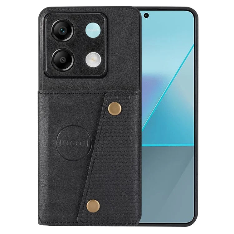 For Xiaomi Redmi Note 13 Pro 5G / Poco X6 5G Case PU Leather+TPU Phone Cover with Card Holder