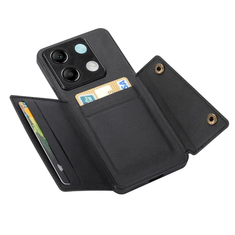 For Xiaomi Redmi Note 13 Pro 5G / Poco X6 5G Case PU Leather+TPU Phone Cover with Card Holder