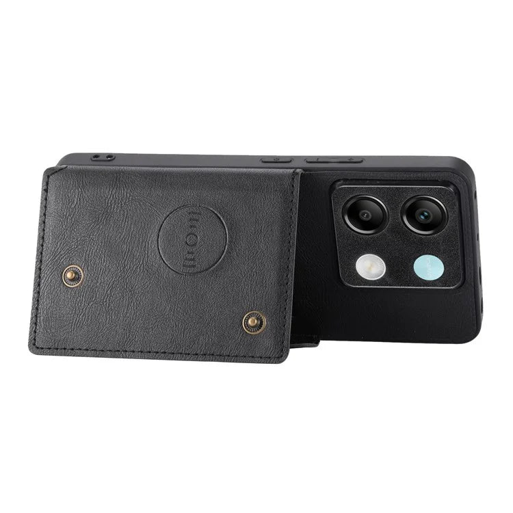 For Xiaomi Redmi Note 13 Pro 5G / Poco X6 5G Case PU Leather+TPU Phone Cover with Card Holder