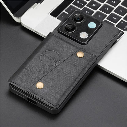 For Xiaomi Redmi Note 13 Pro 5G / Poco X6 5G Case PU Leather+TPU Phone Cover with Card Holder