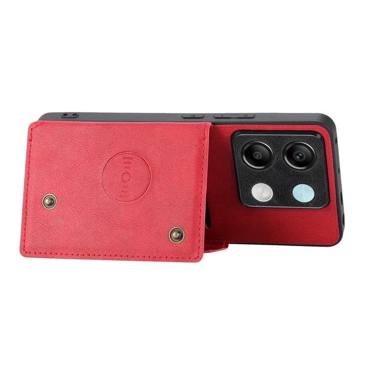 For Xiaomi Redmi Note 13 Pro 5G / Poco X6 5G Case PU Leather+TPU Phone Cover with Card Holder