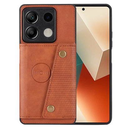 For Xiaomi Redmi Note 13 5G Case PU Leather+TPU Anti-fall Phone Cover with Card Holder