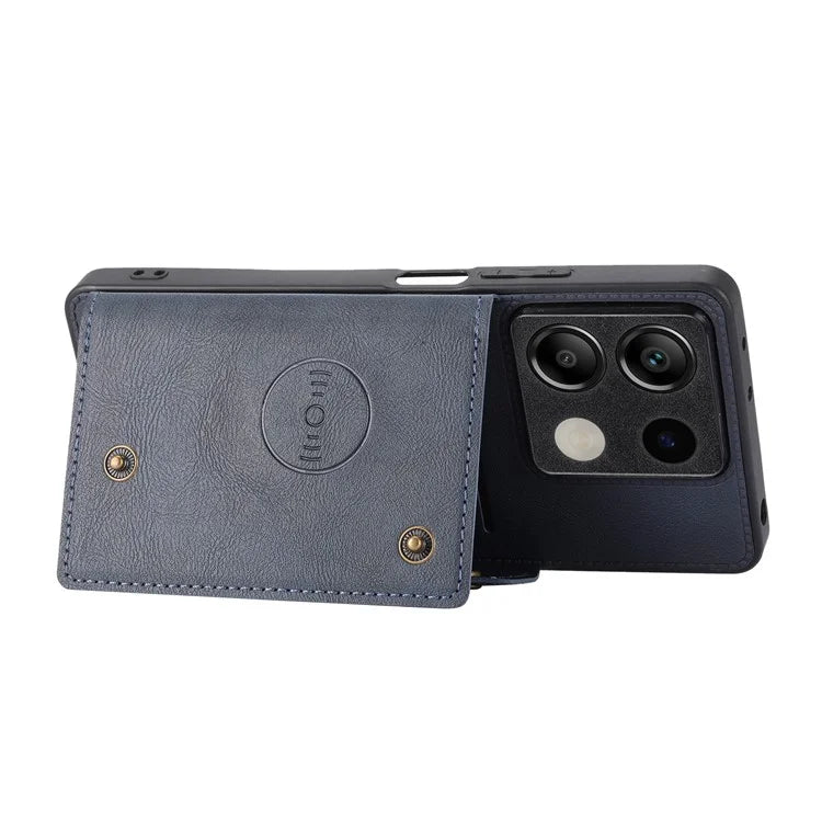 For Xiaomi Redmi Note 13 5G Case PU Leather+TPU Anti-fall Phone Cover with Card Holder