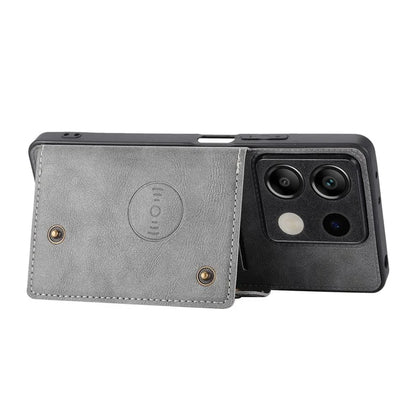 For Xiaomi Redmi Note 13 5G Case PU Leather+TPU Anti-fall Phone Cover with Card Holder
