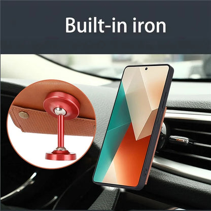 For Xiaomi Redmi Note 13 5G Case PU Leather+TPU Anti-fall Phone Cover with Card Holder