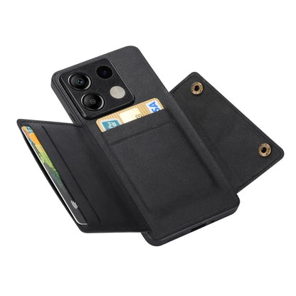 For Xiaomi Redmi Note 13 5G Case PU Leather+TPU Anti-fall Phone Cover with Card Holder
