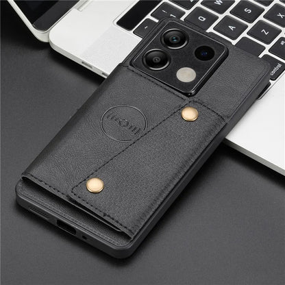 For Xiaomi Redmi Note 13 5G Case PU Leather+TPU Anti-fall Phone Cover with Card Holder