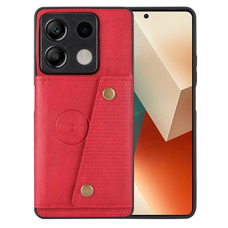 For Xiaomi Redmi Note 13 5G Case PU Leather+TPU Anti-fall Phone Cover with Card Holder
