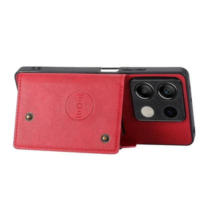 For Xiaomi Redmi Note 13 5G Case PU Leather+TPU Anti-fall Phone Cover with Card Holder