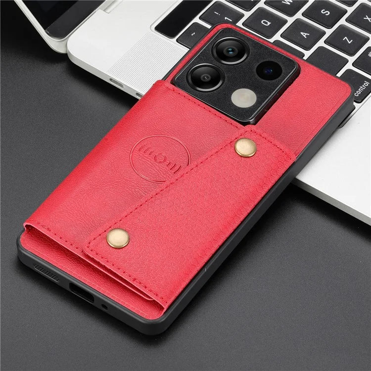 For Xiaomi Redmi Note 13 5G Case PU Leather+TPU Anti-fall Phone Cover with Card Holder