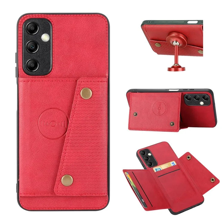 For Samsung Galaxy A05s 4G Case Card Slots Phone Cover PU Leather+TPU Shell