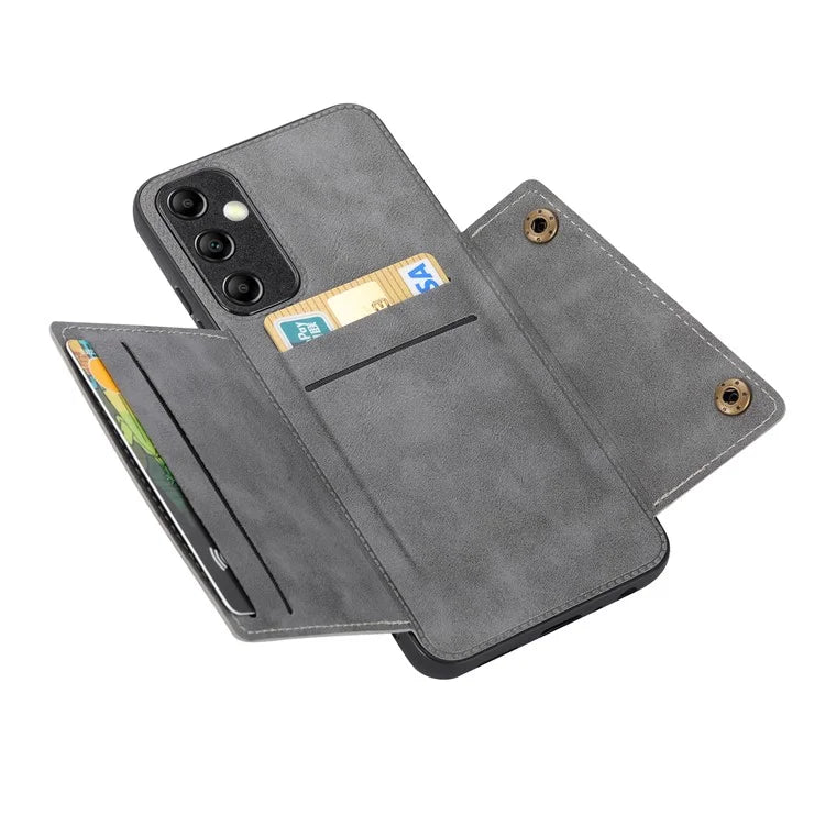 For Samsung Galaxy A05s 4G Case Card Slots Phone Cover PU Leather+TPU Shell