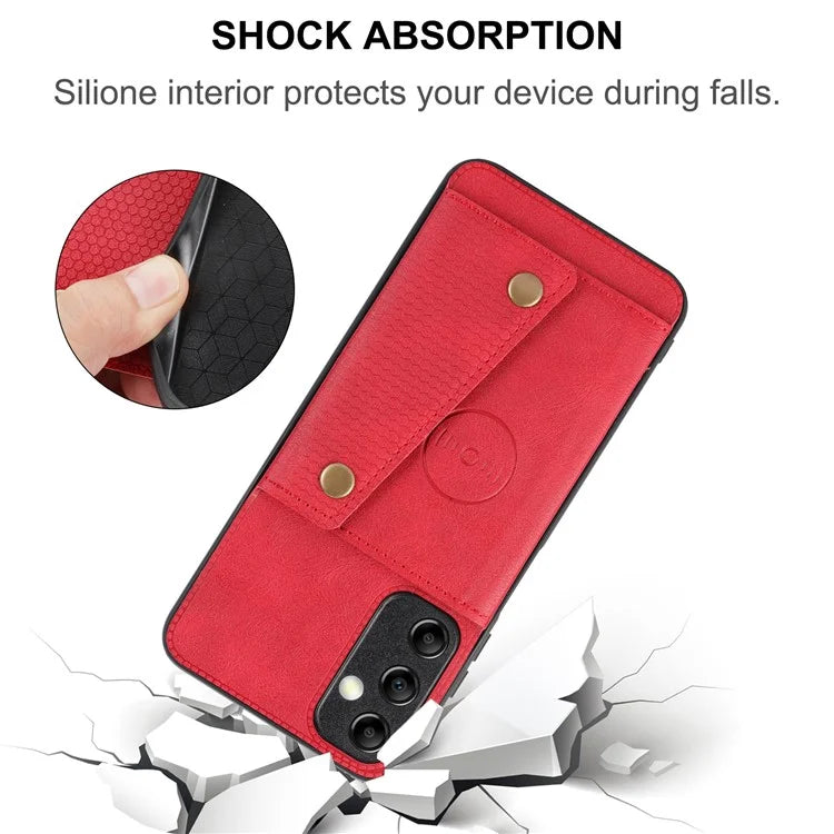 For Samsung Galaxy A05s 4G Case Card Slots Phone Cover PU Leather+TPU Shell