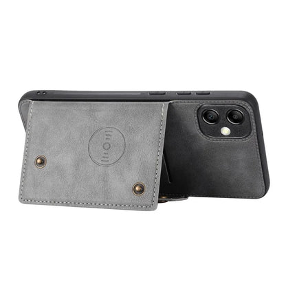 For Samsung Galaxy A05 4G Case Card Slots Phone Cover PU Leather+TPU Anti-scratch Shell