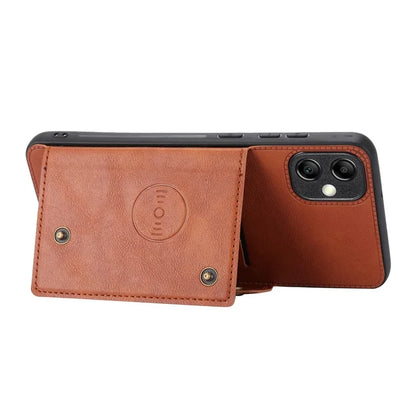 For Samsung Galaxy A05 4G Case Card Slots Phone Cover PU Leather+TPU Anti-scratch Shell