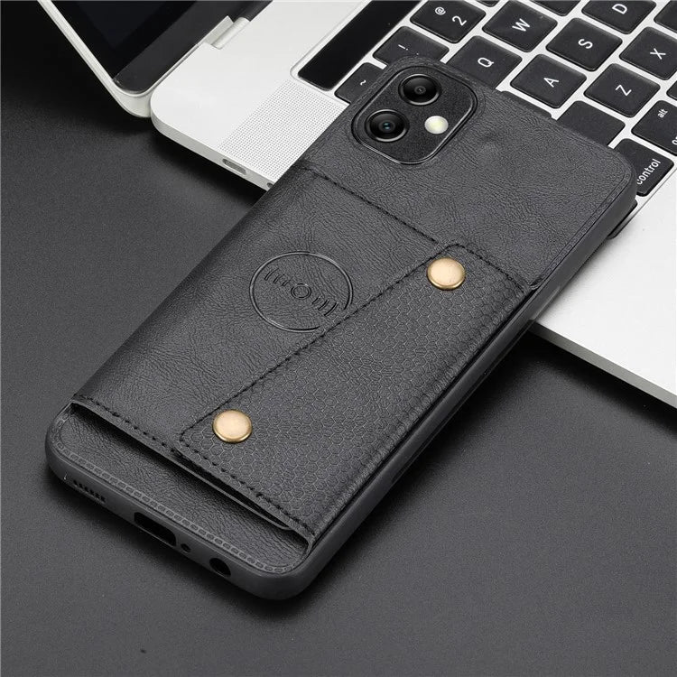 For Samsung Galaxy A05 4G Case Card Slots Phone Cover PU Leather+TPU Anti-scratch Shell