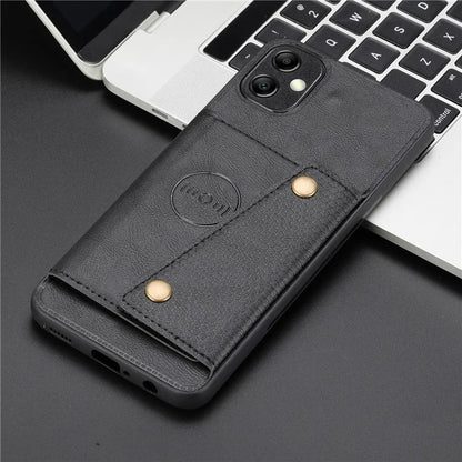 For Samsung Galaxy A05 4G Case Card Slots Phone Cover PU Leather+TPU Anti-scratch Shell