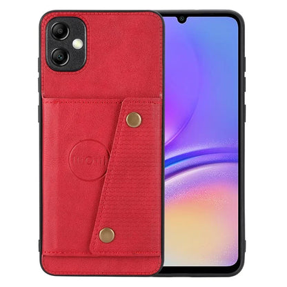 For Samsung Galaxy A05 4G Case Card Slots Phone Cover PU Leather+TPU Anti-scratch Shell