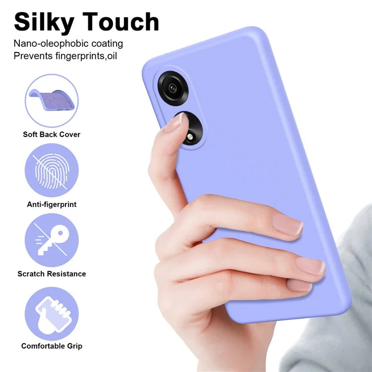 For Oppo A78 4G TPU Case 2.2mm Rubberized Drop-proof Phone Cover