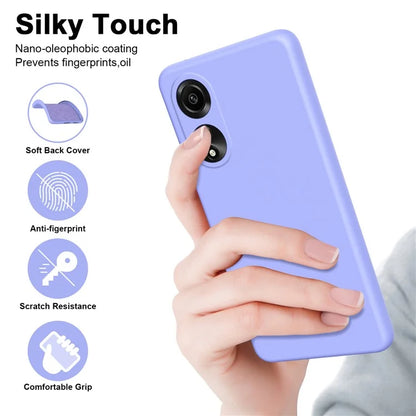 For Oppo A78 4G TPU Case 2.2mm Rubberized Drop-proof Phone Cover