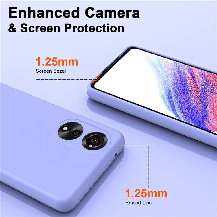 For Oppo A78 4G TPU Case 2.2mm Rubberized Drop-proof Phone Cover