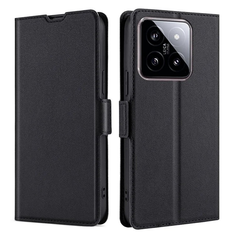 For Xiaomi 14 Case Card Holder Side Magnetic Clasp Leather Cover