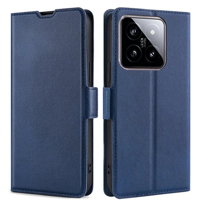 For Xiaomi 14 Case Card Holder Side Magnetic Clasp Leather Cover