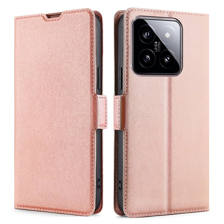 For Xiaomi 14 Case Card Holder Side Magnetic Clasp Leather Cover