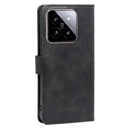 For Xiaomi 14 Case Magnetic Clasp Anti-Scratch Calf Texture PU Leather Phone Cover