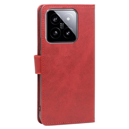 For Xiaomi 14 Case Magnetic Clasp Anti-Scratch Calf Texture PU Leather Phone Cover