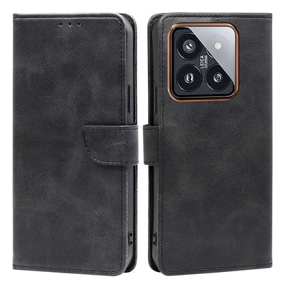 For Xiaomi 14 Pro Case Magnetic Clasp Phone Shell PU Leather Calf Texture Phone Cover