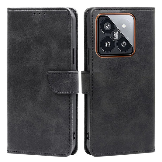 For Xiaomi 14 Pro Case Magnetic Clasp Phone Shell PU Leather Calf Texture Phone Cover